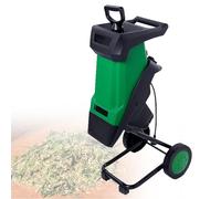 VNATWGOO Biotrituratore Elettrico Automatico per Legno, Trituratore di Foglie da 2400 W E 4500 Giri/Min con Sacco di Raccolta per Rami da 0 A 40 Mm Green
