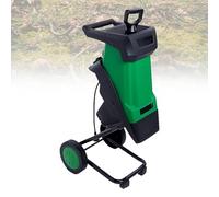 VNATWGOO Biotrituratore Elettrico per Foglie da 2400 W, 4500 Giri/Min per Rami da 0 A 40 Mm, con Sacco da 50 L Green
