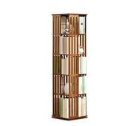 VNCdfhETs Scaffale Porta Libreria Scaffale Girevole A 360° Libreria In Bambù Scaffali Girevoli Per Libri Espositore Per Soggiorno Camera Da Letto Per Libri(Bruin,5 Tier)
