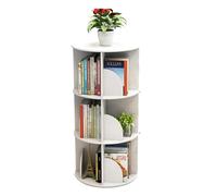 VNCdfhETs Scaffale Porta Libreria Scaffale Girevole A 360° Libreria In Legno Per Libri Per Da Terra Per Soggiorno Camera Letto Per Libri(White,3 Tier)