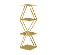 VNCdfhETs Scaffale Porta Libreria Scaffale per libri a 3 livelli per in metallo per giornali per riviste Espositore da pavimento per Per Libri(Gold)