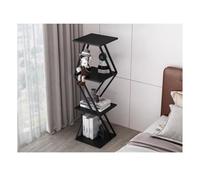 VNCdfhETs Scaffale Porta Libreria Scaffale per libri a 3 livelli per in metallo per giornali per riviste Espositore da pavimento per Per Libri(Black)
