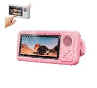 VNDGEOUH Supporto for telefono Aqua Play con altoparlante, custodia for telefono impermeabile con rotazione a 360°, design touch-friendly e anti-perforazione, for il ritiro(Pink)
