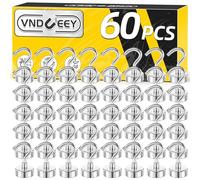 VNDUEEY Confezione da 60 ganci magnetici resistenti, 11,3 kg, ganci magnetici in metallo per appendere, ganci magnetici per crociera, cucina, garage, aula e ufficio
