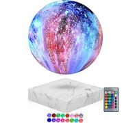 Vnemofey Lampada di luna fluttuante, 16 colori fluttuanti lampada lunare fluttuante, 3D LED stampato rotante luce lunare magnetica, decorazione domestica ufficio, regalo di vacanza