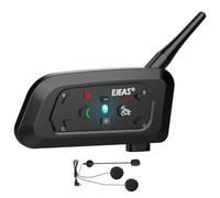 VNETPHONE V6 Interfono Moto Bluetooth 1200 m Interfono in Tempo Reale Auricolare Casco Moto 6 Motociclisti Riduzione del rumore DSP Impermeabilità