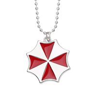 VNEWSCHI Gioielli da gioco Resident Evil Alice Rosso Ombrello Ciondolo Collane Logo Gioielli alla moda Gioielli da gioco per uomini e donne Portachiavi Ciondolo Costume Cosplay Accessori