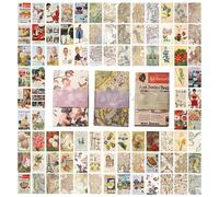 VNHATY 180 cartoline letterarie retrò poster decorazione della parete rurale poster collage piante poster parata di viaggio decorazione adatta per dormitorio indipendente decorazione artistica