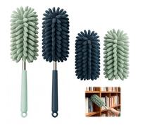 Vninkul 2 Pz Piumino in Microfibra con Manico Allungabili da 78cm e 2 Pz Testa Pieghevole in Microfibra di Ricambio,Spolverino Utilizzato per Pulire e Spolverare per Mobili e Auto