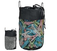 Vninkul Sacchetto per Mollette a Rete con Gancio per Bucato,Borsa a Rete Nera per Mollette da Bucato,Portamollette da Esterno da Appendere per Lavanderia Bagno Balcone