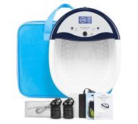 VnioLife Pediluvio ionico macchina disintossicante per pediluvio, detergente per pediluvio, display a LED, con cintura riscaldata, cinturino da polso, array, fodere (borsa portatile)