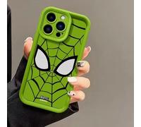 Vniqloo Custodia per telefono con ragnatele compatibile con iPhone16 15 14 13 12, per Friends her him, dad (verde)