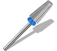 Vnjaoi 5 in 1 Punte per unghie 3/32" Carburo Tungsteno Punte adatte per Manicure Pedicure Cuticole Gel Lucidatura Rapida rimozione di Acrilico o Gel duro Punte per Tecnici (Medio - M, Argento)