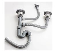 VNJUGF 1 tubo di scarico for fognatura, singolo, doppio, scanalatura, cucina, bagno, flessibile, scarico for lavandino, tubo di scarico for lavabo, tubo flessibile idraulico, raccordi for tubi wanglan