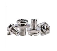 VNJUGF 10~50 pezzi M3 M3.5 M4 M5 Vite a testa svasata quadrata nichelata con due viti a croce, testa tonda, testa cilindrica, blocco terminale wanglan(M3x8x7-50Pcs)