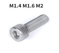 VNJUGF M1.4 M1.6 M2 304 Vite a testa esagonale in acciaio inossidabile Vite a testa bombata Bullone a testa bombata Esagonale wanglan(5pcs,M1.6x4)