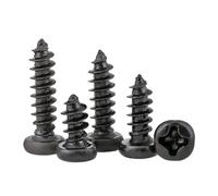 VNJUGF Viti autofilettanti a testa tonda M1.4 M1.7 M2, viti elettroniche a testa tonda con impronta a croce nera, piccole viti wanglan(6 UK,M1.7-100pcs)