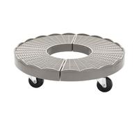 VNLCPX Sottovaso con Ruote Regolabili da Ø38-52cm, Portavaso con Ruote a 360° Rotondo, Supporto Piante Grigio per Interni Esterno Casa e Giardino