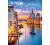 VNLMKS 5D Diamond Painting Kit Completo, Pittura Diamante Fai da Te con Numeri, Kit DIY Punto Croce Strass Ricamo Venezia Città d'Acqua Craft Arts Decorazione per Casa e Pareti 30x30cm