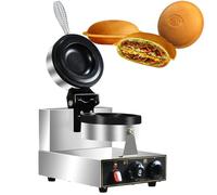 vnmudzeo 1300 W Riscaldamento Bifacciale Hamburger Maker, per Snack Food, Cibo da Strada, Commerciale UFO Gelato Hamburger Waffle Press Timer 5 Min,110V