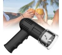 vnmudzeo Apri-Cocco Portatile Portatile Senza Fili, Lama Affilata Apre Rapidamente I Gusci Senza in Attesa, Macchina Elettrica per Punzonare Il Cocco,Black