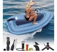 vnmudzeo Gommone A Getto Gonfiabile per 2 Persone Migliorato, Scooter Subacqueo Elettrico Brushless da 500 W E 700 W, Motoscafo Gonfiabile Pieghevole, Gommone Acquatico Motorboat+700Wpro16AThruster