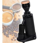 vnmudzeo Macchina per caffè Americano da Tavolo, Disco in Acciaio Inox da 64 Mm E 63 Mm, Macinacaffè Espresso con Display Digitale, Timer da 0,1 A 19,9 Secondi 64mm-Black