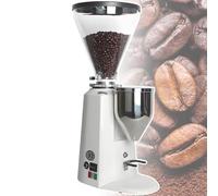 vnmudzeo Macinacaffè A Macine Piatte per caffè Espresso - Silos per Chicchi di Grande capacità da 1000 G, Disco di Macinatura in Acciaio Inox da 64 Mm, per Uso Commerciale E Domestico White