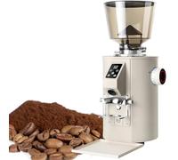 vnmudzeo Macinacaffè Commerciale A Macine Piatte da 350 W, Contenitore per Chicchi di Grande capacità da 1 Libbra, Macchina per Macinare Il caffè Espresso Elettrica da 2800 Giri/Min Beige