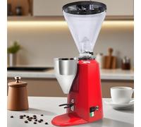 vnmudzeo Macinacaffè Elettrico A Macine Piatte da 360 W - 19 Impostazioni Precise, per caffè Espresso/A Filtro/A Freddo/A Stantuffo Red