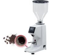 vnmudzeo Macinacaffè Elettrico da 200 G/500 G con Macina Piatta, 19 Macinatura Precisa Regolabile, Macinatura Fresca Mattutina, Macchina per Macinare I Chicchi di caffè,White-1500ml