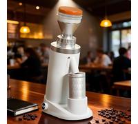 vnmudzeo Macinacaffè Elettrico Monodose, Macine in Acciaio Inox da 64 Mm E 63 Mm, Controllo da 300 A 1500 Giri/Min, per caffè Espresso A Goccia Cold Brew French Press 63mm-White