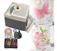 vnmudzeo Mola da Tavolo per Vetrate Artistiche, con Cassetta degli Attrezzi E Pompa dell'Acqua, Set di Utensili per Smerigliatura per Mosaici in Vetro