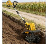 vnmudzeo Motocoltivatore Elettrico A Batteria, Motocoltivatore da Giardino A 270 Giri/Min, Motocoltivatore da Giardino Ricaricabile da 2000 mAh E 4000 mAh 2000mAh