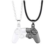 Vnnigmn Coppia Collana Magnetica Ciondolo Console di Gioco Collana Amicizia Controller di Gioco per Miglior Amicizia Sorella Fratello Gioielli, Acciaio inossidabile, nessuna pietra