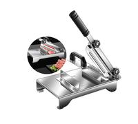 Vnook Affettatrice manuale carne, affettatrice carne in acciaio inossidabile, utensile tagliare la carne, con manopola di regolazione dello spessore, for cucina domestica, carne tagliata, frutta