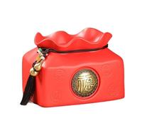 Vnook Cassetto portacarta in Ceramica, portacarta igienica, portatovaglioli di Carta, Estrazione fluida, Stile Cinese, for riporre tovaglioli for la casa, for Hotel e da tavola(Red)