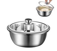 Vnook Ciotola impastare, con coperchio, contenitore impastare, bacinella di cottura, ciotola for sbattere le uova, addensata, for impastare, lavare le verdure, preparare insalate al forno(32CM)