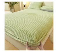 Vnook Coprimaterasso Invernale, Lenzuolo Elastico, copriletto, Morbido e Caldo, con Cintura Elastica, for camere da Letto, dormitori, Appartamenti, coprimaterassi(Green,120x200cm)