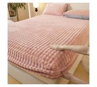 Vnook Coprimaterasso Invernale, Lenzuolo Elastico, copriletto, Morbido e Caldo, con Cintura Elastica, for camere da Letto, dormitori, Appartamenti, coprimaterassi(Pink,150x200cm)