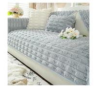 Vnook Cuscino for Divano in Peluche, copridivano Invernale Ispessito, copridivano, 1 2 3 4 posti, Antiscivolo, Caldo, for Soggiorno, Tutti i Tipi di divani e sedie(Gray,70x90cm)