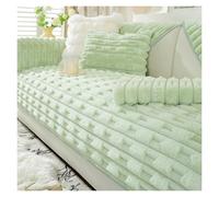 Vnook Cuscino for Divano in Peluche, copridivano Invernale Ispessito, copridivano, 1 2 3 4 posti, Antiscivolo, Caldo, for Soggiorno, Tutti i Tipi di divani e sedie(Green,90x90cm)