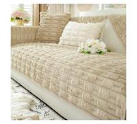 Vnook Cuscino for Divano in Peluche, copridivano Invernale Ispessito, copridivano, 1 2 3 4 posti, Antiscivolo, Caldo, for Soggiorno, Tutti i Tipi di divani e sedie(Brown,70x90cm)