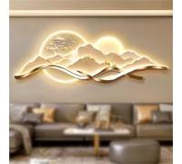 Vnook Murale da Appendere a Parete 3D, sculture da Parete con Luce a LED | Parete con foto di paesaggi creativi cinesi for la casa, il soggiorno, lo studio, l'arredamento della camera da letto