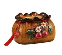 Vnook Porta fazzoletti in Ceramica, Porta tovaglioli, Copri Scatola fazzoletti, Motivo Cachi, Stile Cinese, for Soggiorno, Camera da Letto, Sala da Pranzo, tavolino da caffè(20x17x12cm)