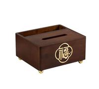 Vnook Scatola for fazzoletti, distributore di fazzoletti, Scatola for Carta igienica, in Legno retrò, Facile Accesso, for Soggiorno, Camera da Letto, Hotel, portafazzoletti Decorativi(22.5x12x19.5cm)