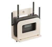 Vnook Supporto decoder TV, Rack WiFi, mensola da Parete Router, mensola for Posizionamento WiFi Domestico, Senza Fori, for Soggiorno, Router WiFi da Ufficio, Decorazione da Parete(White)