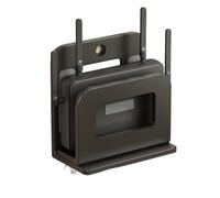 Vnook Supporto decoder TV, Rack WiFi, mensola da Parete Router, mensola for Posizionamento WiFi Domestico, Senza Fori, for Soggiorno, Router WiFi da Ufficio, Decorazione da Parete(Black)