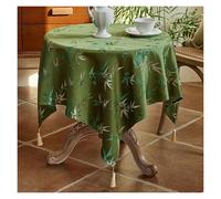 Vnook Tovaglia, Tovaglia Jacquard con Nappe, Tovaglia Rettangolare for la Casa, Decorativa, Lavabile, for Cucina, Tavolo da Pranzo, Tavolino da caffè, Festa, Cena(Green,90 * 90cm)