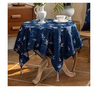 Vnook Tovaglia, Tovaglia Jacquard con Nappe, Tovaglia Rettangolare for la Casa, Decorativa, Lavabile, for Cucina, Tavolo da Pranzo, Tavolino da caffè, Festa, Cena(Blue,140 * 180cm)